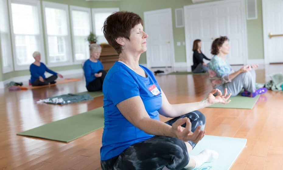 woman meditating